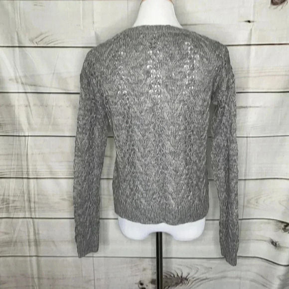 Aeropostale Women’s Sweater Small Gray Soft Long Sleeved Crew Neck Top - Picture 3 of 8